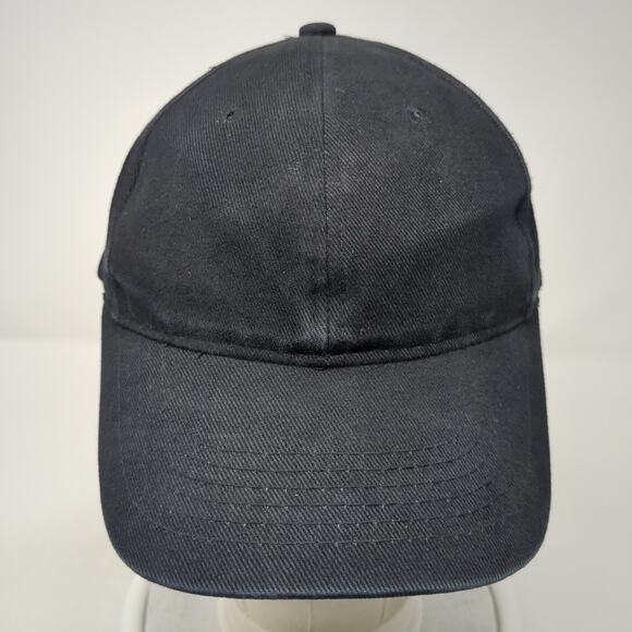 Port & Company Slideback Baseball Cap Black One Size Adjustable Vented Holes - Picture 2 of 9